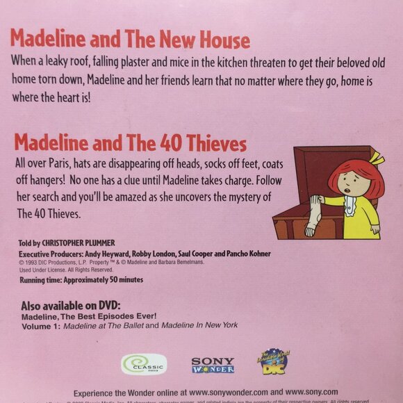 Set 2 DVD Madeline's Adventures 4 Episodes Pirates Gypsies 40 Thieves New House - Picture 9 of 9
